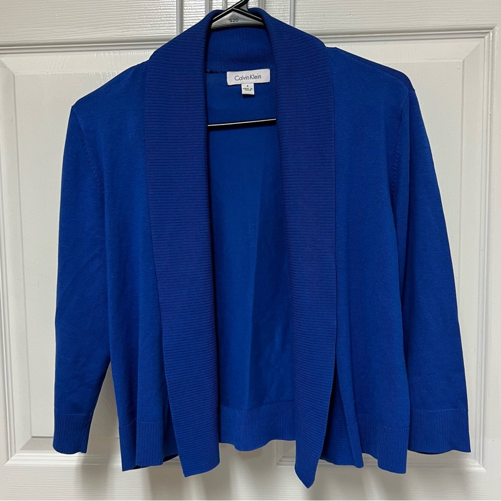 Calvin Klein Women's Blue Shrug Sweater